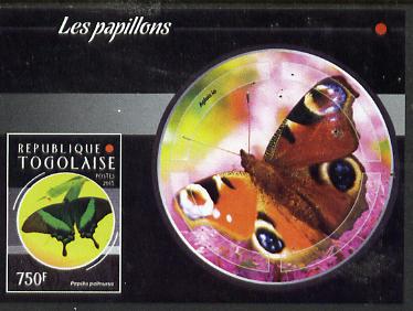 Togo 2015 Butterflies #606 imperf s/sheet unmounted mint. Note this item is privately produced and is offered purely on its thematic appeal, stamps on butterflies, stamps on 