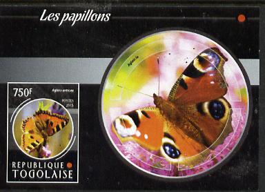 Togo 2015 Butterflies #08 imperf s/sheet unmounted mint. Note this item is privately produced and is offered purely on its thematic appeal, stamps on butterflies, stamps on 