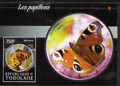 Togo 2015 Butterflies #08 imperf s/sheet unmounted mint. Note this item is privately produced and is offered purely on its thematic appeal, stamps on butterflies, stamps on 