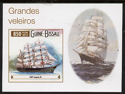 Guinea - Bissau 2015 Sailing  Ships #1 imperf deluxe sheet unmounted mint. Note this item is privately produced and is offered purely on its thematic appeal
