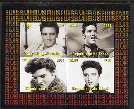 Chad 2015 Elvis Presley #9 imperf sheetlet containing 4 values unmounted mint. Note this item is privately produced and is offered purely on its thematic appeal. . , stamps on , stamps on  stamps on personalities, stamps on  stamps on elvis, stamps on  stamps on music, stamps on  stamps on films, stamps on  stamps on cinema, stamps on  stamps on movies, stamps on  stamps on pops, stamps on  stamps on rock