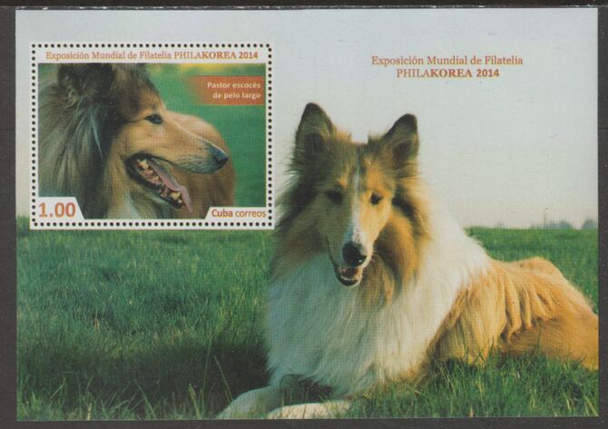 Cuba 2014 Philakorea - Dogs imperf m/sheet unmounted mint, stamps on dogs, stamps on stampex