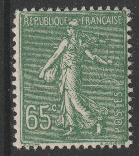 France 1925 Sower 65c sage-green unmounted nint SG 422, stamps on , stamps on  stamps on farming, stamps on  stamps on agriculture