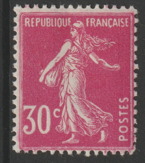 France 1920 Sower 30c cerise unmounted nint SG 382a, stamps on , stamps on  stamps on farming, stamps on  stamps on agriculture