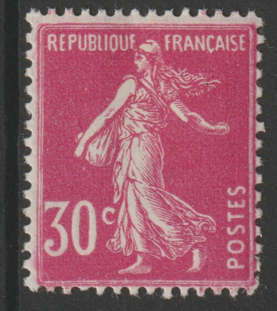 France 1920 Sower 30c cerise unmounted nint SG 382a, stamps on farming, stamps on agriculture