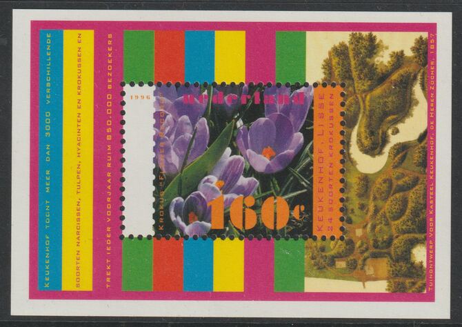 Netherlands 1996 Spring Flowers - Crocusses m/sheet unmounted mint, SG MS1792, stamps on , stamps on  stamps on flowers, stamps on  stamps on crocus