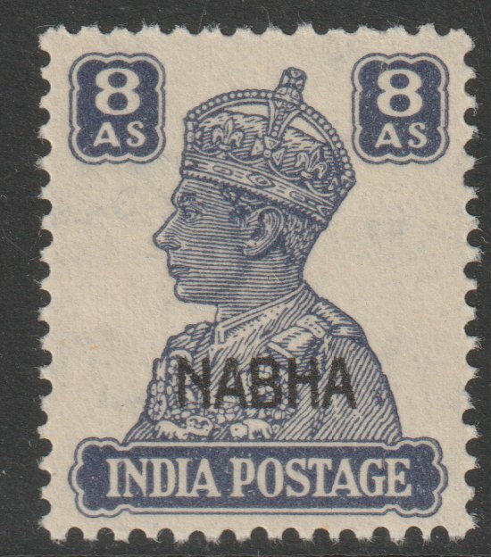 Indian States - Nabha 1941-45 KG6 8a slate-violet unmounted mint SG 116, stamps on , stamps on  stamps on , stamps on  stamps on  kg6 , stamps on  stamps on 