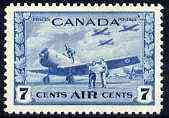 Canada 1942-48 KG6 War effort 7c blue Air Training Camp unmounted mint, SG 400*, stamps on , stamps on  stamps on aviation, stamps on  stamps on  kg6 , stamps on  stamps on 