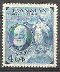 Canada 1947 Birth Centenary of Alexander Graham Bell (inventor of Telephone) unmounted mint SG 408*, stamps on telephones     personalities     bell   inventions, stamps on  kg6 , stamps on communications, stamps on scots, stamps on scotland