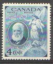 Canada 1947 Birth Centenary of Alexander Graham Bell (inventor of Telephone) unmounted mint SG 408*, stamps on , stamps on  stamps on telephones     personalities     bell   inventions, stamps on  stamps on  kg6 , stamps on  stamps on communications, stamps on  stamps on scots, stamps on  stamps on scotland