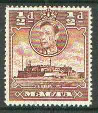 Malta 1938 KG6 HMS St Angelo 1/2d red-brown unmounted mint, SG 218a*, stamps on , stamps on  stamps on ships, stamps on  stamps on  kg6 , stamps on  stamps on 