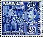 Malta 1938 KG6 De LIsle Adam Entering Mdina 2.5d blue unmounted mint, SG 222*, stamps on religion, stamps on  kg6 , stamps on 