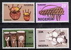 Nigeria 1989 Musical Instruments set of 4, SG 572-75 unmounted mint*, stamps on music, stamps on musical instruments