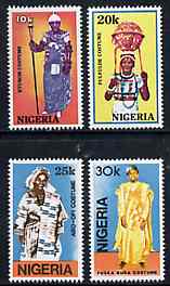 Nigeria 1989 Traditional Costumes set of 4 unmounted mint, SG 582-85*, stamps on , stamps on  stamps on costumes