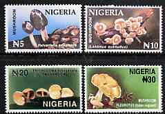 Nigeria 1996 Fungi set of 4 unmounted mint , SG 714-17*, stamps on , stamps on  stamps on fungi