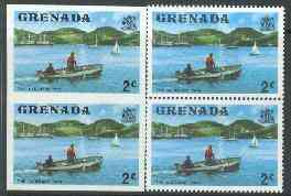 Grenada 1975 Carenage Taxi 2c unmounted mint imperforate pair (as SG 651) plus normal, stamps on , stamps on  stamps on ships