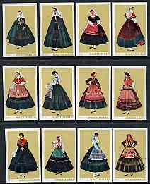 Match Box Labels - complete set of 12 Portuguese Costumes (set 4 - olive background) superb unused condition (Portuguese), stamps on , stamps on  stamps on costumes