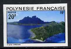 French Polynesia 1974 Landscapes 20f (Lagoon) imperf from limited printing, unmounted mint as SG 185*, stamps on lagoons