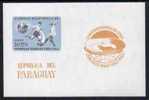Paraguay 1962 World Football Championship imperf m/sheet unmounted mint, Mi BL 25, stamps on , stamps on  stamps on football, stamps on  stamps on sport
