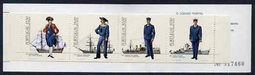 Portugal 1983 Naval Uniforms 105E booklet complete and very fine, SG SB23, stamps on , stamps on  stamps on ships, stamps on  stamps on militaria, stamps on  stamps on uniforms