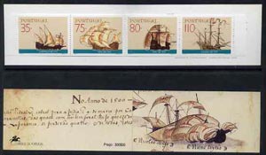 Portugal 1991 16th Century Explorer's Ships 300E booklet complete and pristine, SG SB59, stamps on , stamps on  stamps on explorers    ships