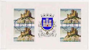 Portugal 1988 Almourol Castle 108E booklet complete with first day commemorative cancel, SG SB42, stamps on , stamps on  stamps on castles     heraldry, stamps on  stamps on arms