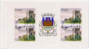 Portugal 1988 Fernandine Walls Castle 108E booklet complete with first day commemorative cancel, SG SB41, stamps on , stamps on  stamps on castles    heraldry, stamps on  stamps on arms