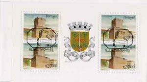 Portugal 1988 Chaves Castle 108E booklet complete with first day commemorative cancel, SG SB47, stamps on , stamps on  stamps on castles    heraldry, stamps on  stamps on arms