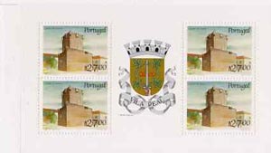 Portugal 1988 Chaves Castle 108E booklet complete and pristine, SG SB47, stamps on castles  heraldry, stamps on arms