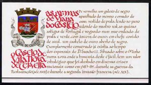 Portugal 1988 Vila Nova de Cerveira Castle 108E booklet complete and pristine, SG SB45, stamps on , stamps on  stamps on castles    heraldry, stamps on  stamps on arms       ships