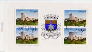 Portugal 1988 Palmela Castle 108E booklet complete with first day commemorative cancel, SG SB44, stamps on castles    heraldry, stamps on arms