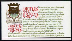 Portugal 1987 St George's Castle 100E booklet complete with first day commemorative cancel, SG SB40, stamps on , stamps on  stamps on castles    heraldry, stamps on  stamps on arms       ships