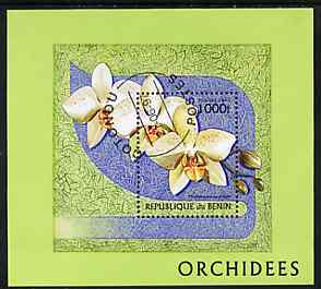 Benin 1997 Orchids m/sheet cto used, stamps on , stamps on  stamps on flowers    orchids