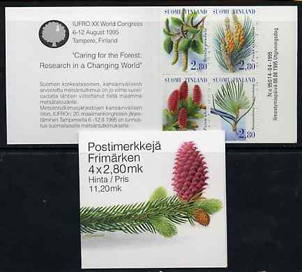 Finland 1995 Forestry Research 11m20 booklet complete and pristine, stamps on , stamps on  stamps on trees  