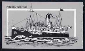 Falkland Islands 1982 Mailships £1 booklet (grey cover showing Fairy & Fitzroy) complete, SG SB5, stamps on ships, stamps on 