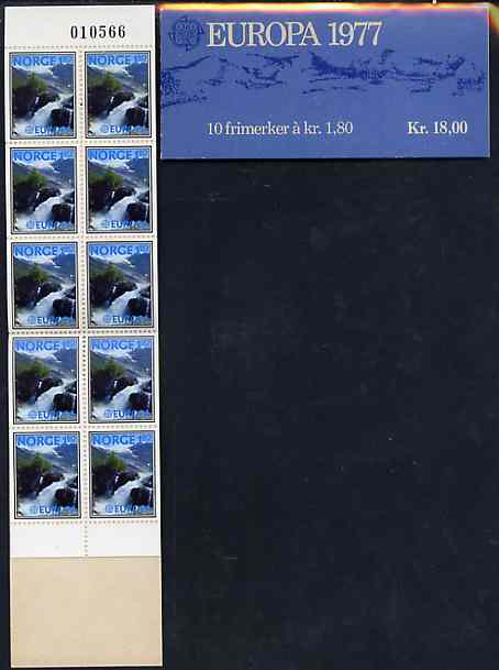 Norway 1977 Europa 18k booklet complete and pristine, SG SB52, stamps on europa
