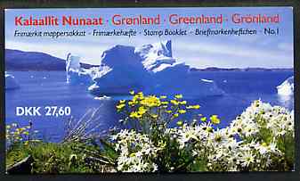 Greenland 1986 Margrethe 27k60 booklet (Cover with Iceberg) complete and pristine, SG SB1, stamps on , stamps on  stamps on iceberg, stamps on  stamps on slania