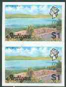 Antigua 1976 Potworks Dam $1 (without imprint) unmounted mint imperforate pair (as SG 483A), stamps on , stamps on  stamps on dams, stamps on civil engineering, stamps on irrigation