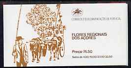 Booklet - Portugal - Azores 1982 Regional Flowers 74E50 booklet (Oxen on cover) complete and very fine, SG SB3