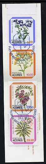 Booklet - Portugal - Azores 1982 Regional Flowers 74E50 booklet (Oxen on cover) complete (stamps with commemorative cancel), SG SB3