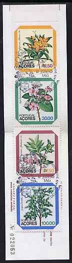 Portugal - Azores 1983 Regional Flowers 180E booklet (Woman on cover) complete (stamps with commemorative cancel), SG SB4, stamps on , stamps on  stamps on flowers    roses