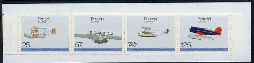 Portugal - Azores 1987 Historic Airplane Landings 281E50 booklet complete and pristine, SG SB8, stamps on aviation