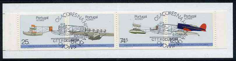 Booklet - Portugal - Azores 1987 Historic Airplane Landings 281E50 booklet complete with commemorative first day cancel, SG SB8