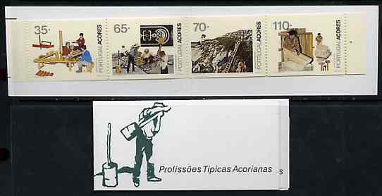 Portugal - Azores 1991 Traditional Occupations 280E booklet complete and pristine, SG SB11, stamps on , stamps on  stamps on occupations      tiling    mosaics    mining    stones