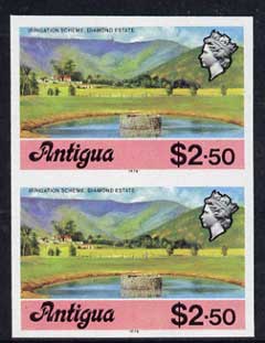 Antigua 1976 Irrigation Scheme $2.50 (with imprint) unmounted mint imperforate pair (as SG 484B), stamps on , stamps on  stamps on environment, stamps on irrigation