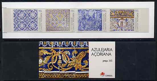 Portugal - Azores 1994 Tiles 360E booklet complete and pristine, SG SB13, stamps on , stamps on  stamps on tiles     ceramics    pottery