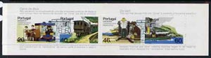 Booklet - Portugal - Madeira 1985 Transport (2nd series) 166E booklet complete with commemorative first day cancel, SG SB5, stamps on transport    oxen    bovine     fishing    railways    ships