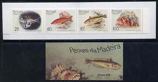 Portugal - Madeira 1989 Fish 276E booklet complete and pristine, SG SB9, stamps on fish
