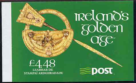 Ireland 1989 Saints Death Anniversary £4.48 booklet complete with special commemorative first day cancels, SG SB33, stamps on history, stamps on religion, stamps on saints, stamps on death
