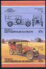 St Vincent - Bequia 45c Chadwick Great Six (1907) unmounted mint imperf se-tenant pair, stamps on , stamps on  stamps on cars